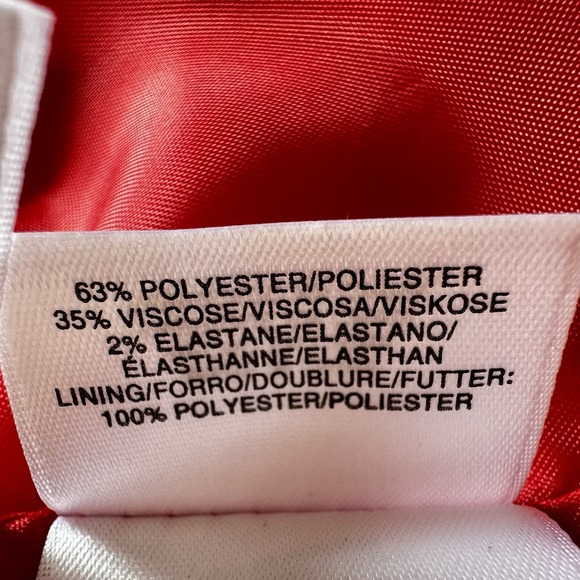 Anne Klein Blazer Red Women's Size 4 Gold Zip Single Button Jacket - Picture 13 of 16